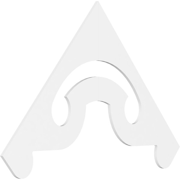 Ekena Millwork Pitch Northwest Architectural Grade PVC Gable Pediment, 72"W x 42"H x 1"P (14/12) GPP072X042X100NOR - main